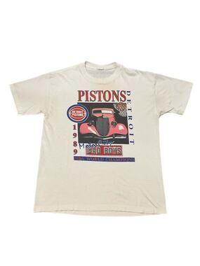 1989 Detroit Pistons NBA World Champions Single Stitch Tee